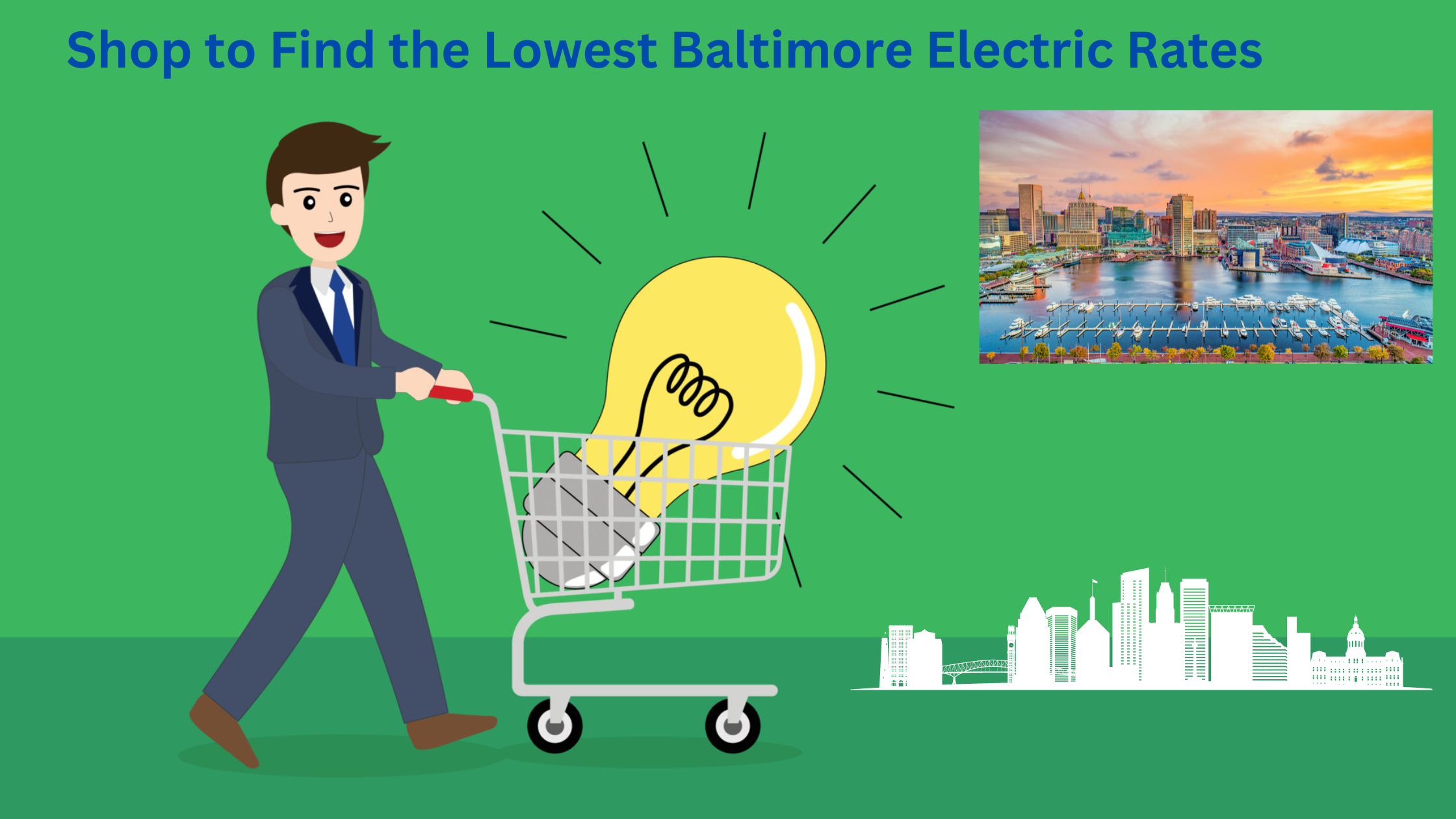 Man shopping for the lowest electric rates in Baltimore
